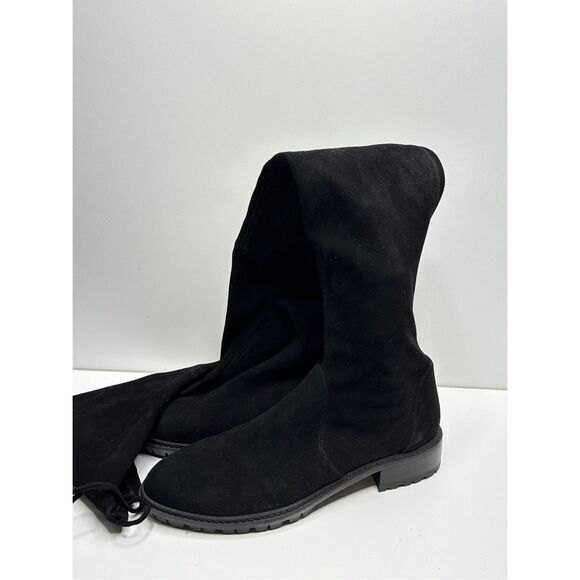 Stuart Weitzman Over The Knee Boots Womens 10 Black Vanland Suede New $950 MSRP - Picture 5 of 12
